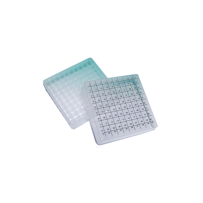 CRIOBOX P/ 100 TUBOS DE 2,0ML TAMPA DESCARTÁVEL NUMÉRICO