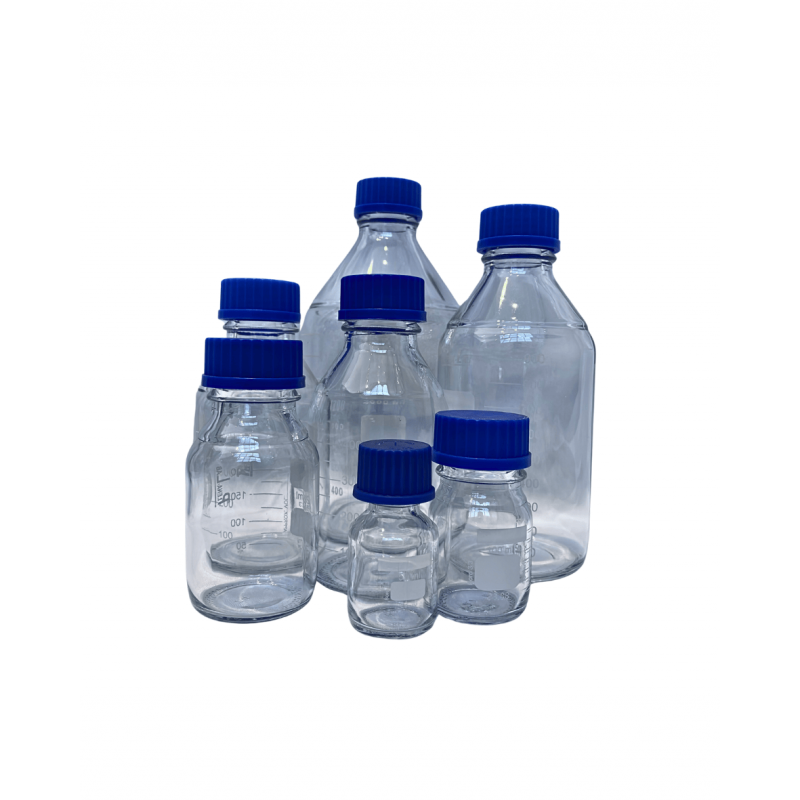 FRASCO REAGENTE TAMPA DE ROSCA AZUL