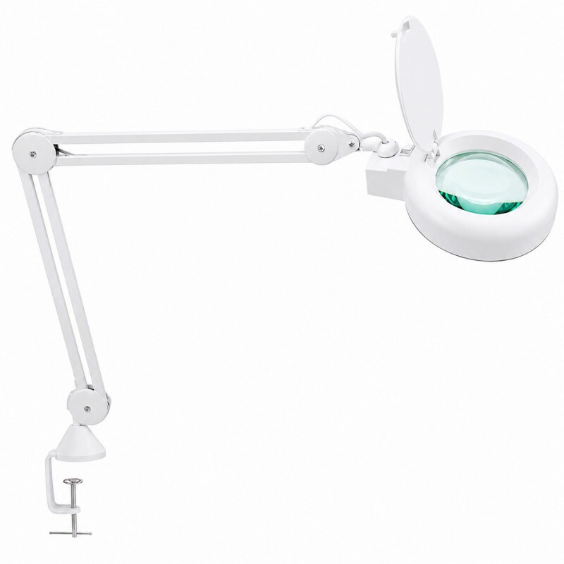 LUPA BANCADA LED BIVOLT 8D HL-500 APOIO DE MESA - SOLVER