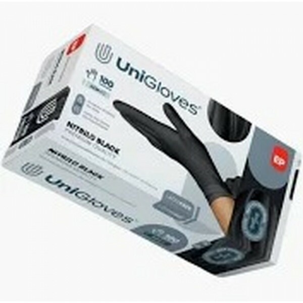 LUVA PROC NITRILICA BLACK PREMIUM QUALITY TAM P - UNIGLOVES