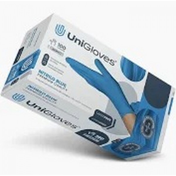 LUVA PROC NITRILICA BLUE PREMIUM QUALITY TAM G - UNIGLOVES