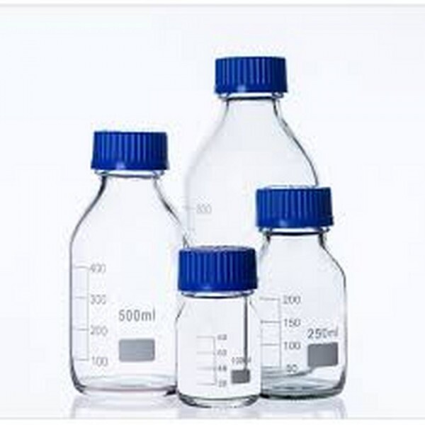FRASCO REAG. GRAD. TAMPA DE ROSCA AZUL E DISP.ANTI GOTA BOROSSILICATO 1000 ML