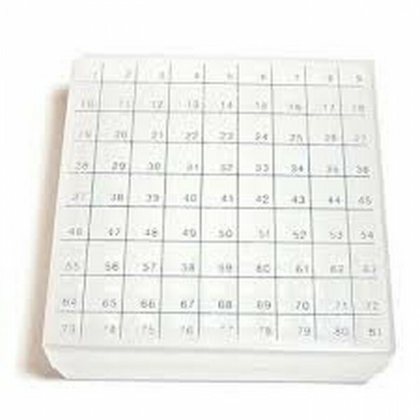 CRIOBOX P/ 100 TUBOS DE 2,0ML TAMPA DESCARTÁVEL NUMÉRICO