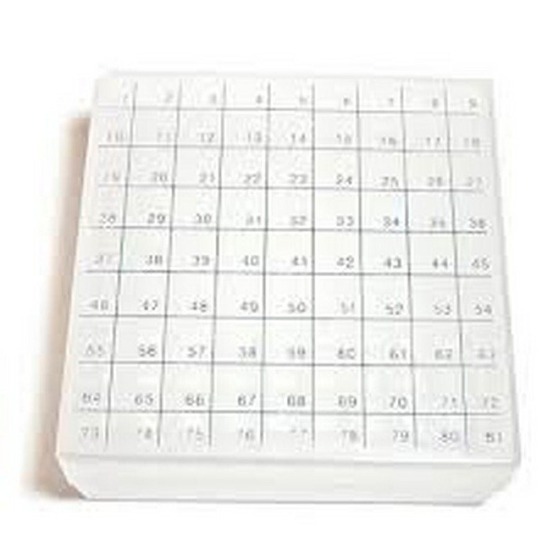 CRIOBOX P/ 100 TUBOS DE 2,0ML TAMPA DESCARTÁVEL NUMÉRICO