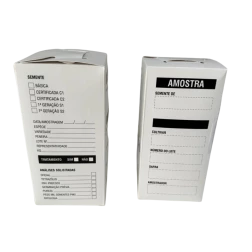 CAIXA DE AMOSTRA DE SEMENTES (1KG) - PERSONALIZADA -
